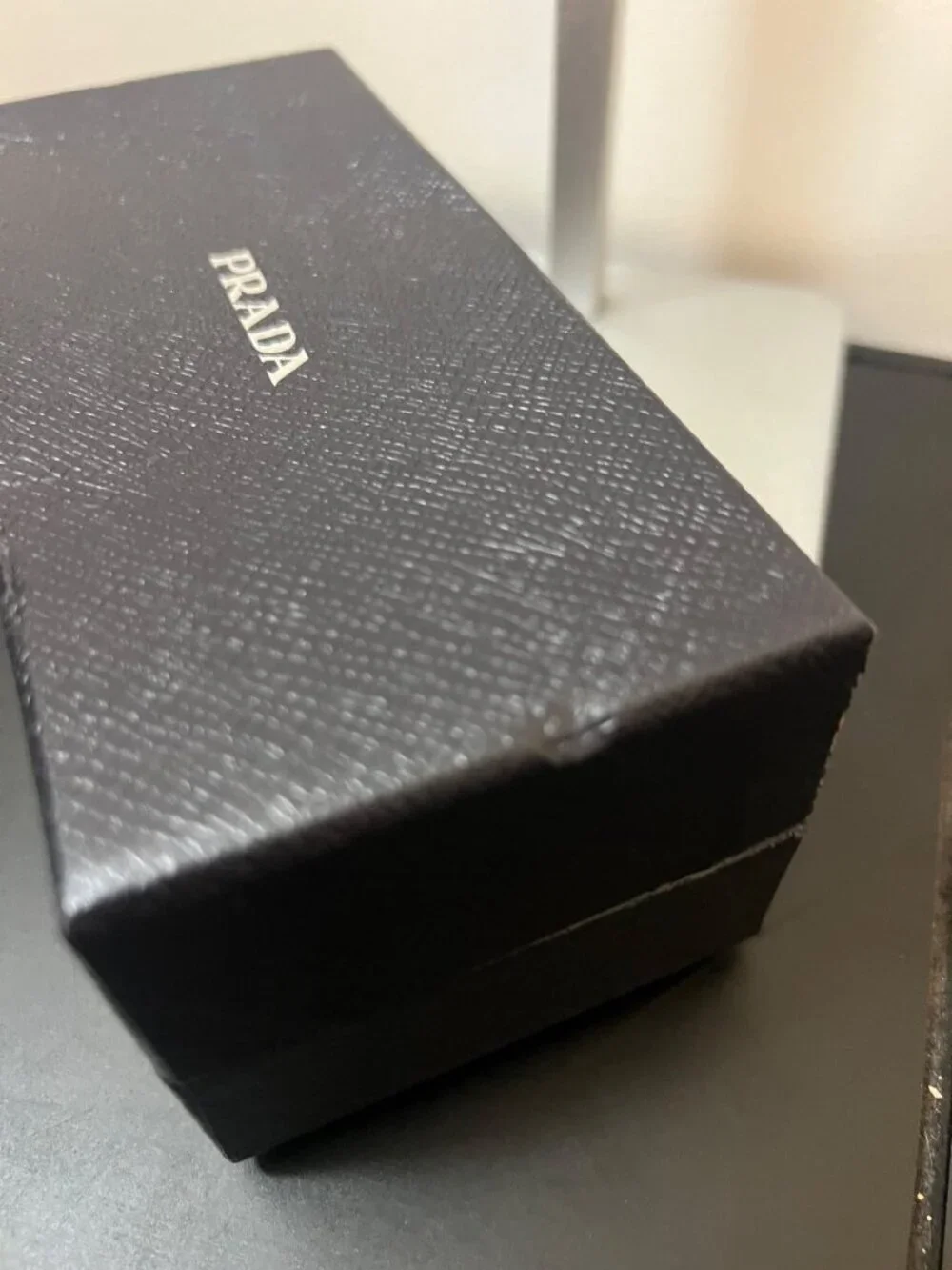 Prada Black Textured Cardboard Eyeglass BOX With Accessories